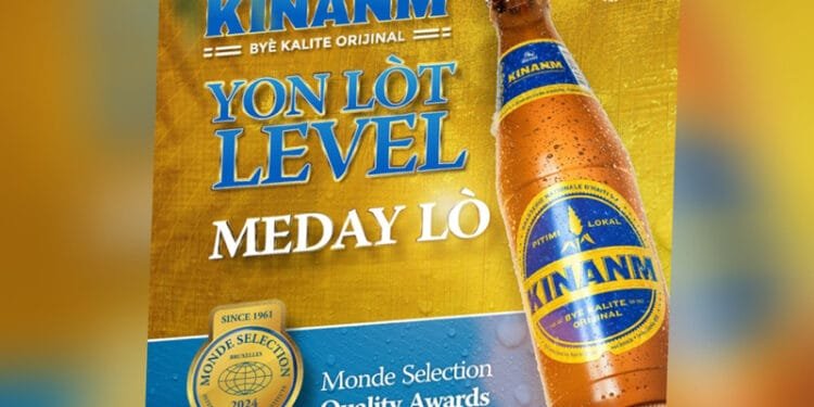 Une médaille d'or pour la bière Kinanm en Belgique